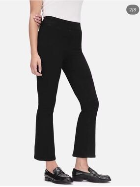 Frame Denim Black Cropped Bootcut Jeans
